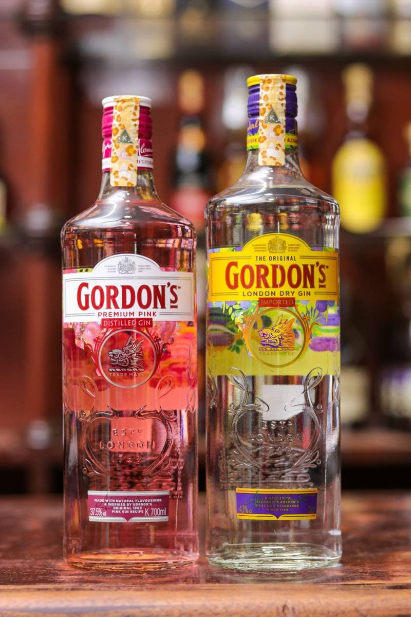 Gordon pink & white